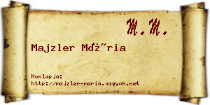 Majzler Mária névjegykártya